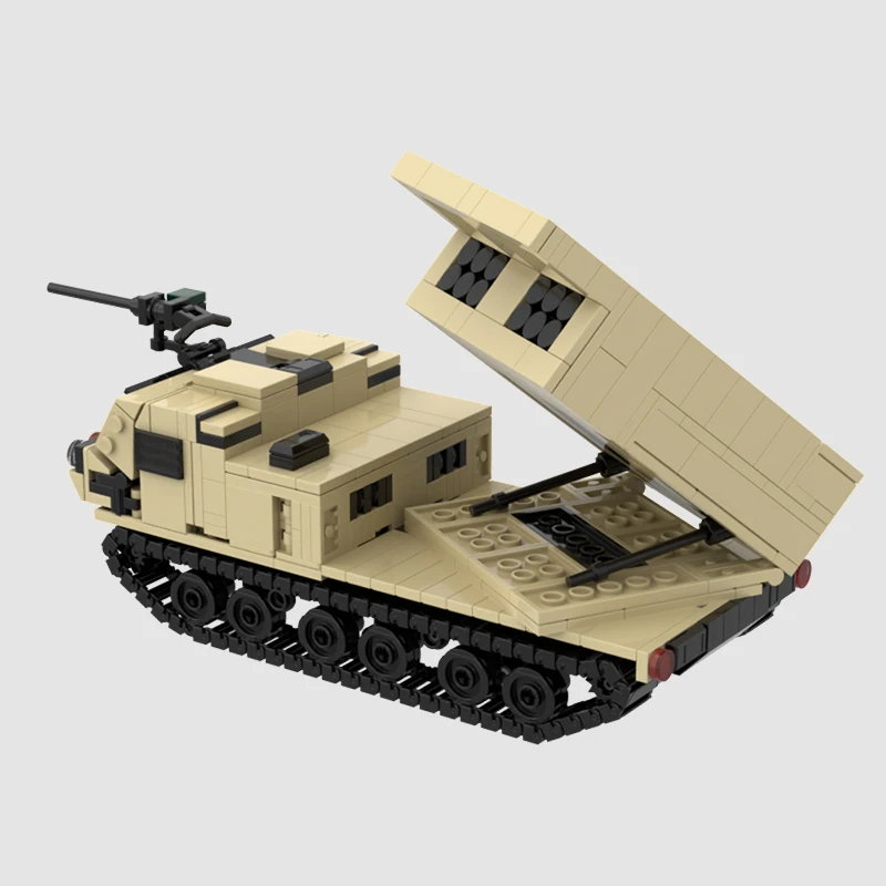 670 pièces de briques de construction modulaires pour véhicule blindé M270 MLRS MOC, jouet éducatif créatif DIY, cadeau d'anniversaire