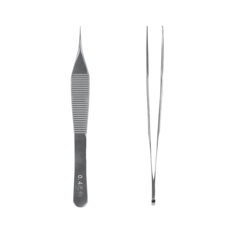 1pcs 12.8cm Stainless Steel Ophthalmic Tissue Tweezers with Hook No Hook Eye Surgical Ophthalmic Instrument