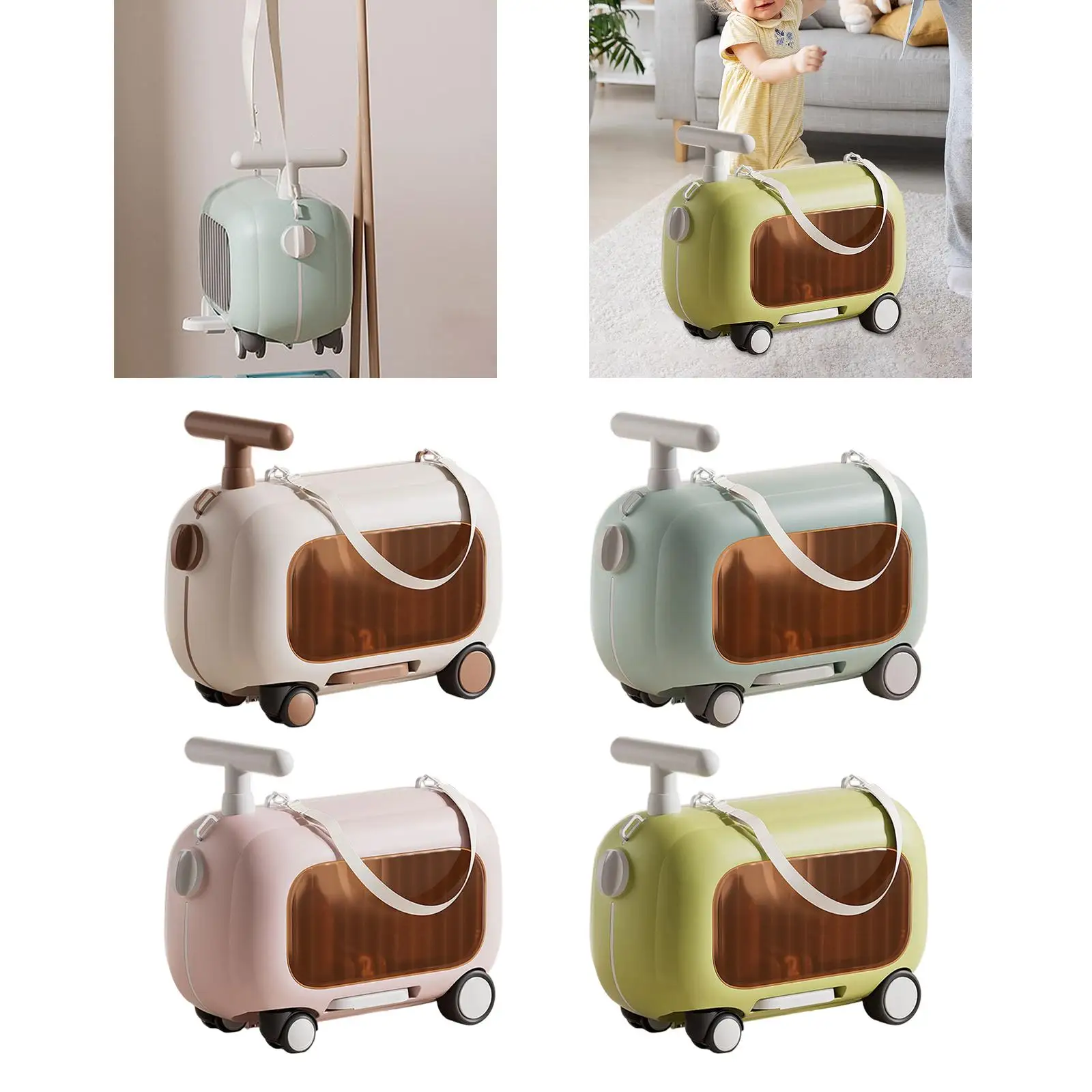 حقيبة أطفال خفيفة الوزن مع عجلات هدية أمتعة سفر مدمجة للأطفال الأولاد والبنات والأطفال #5