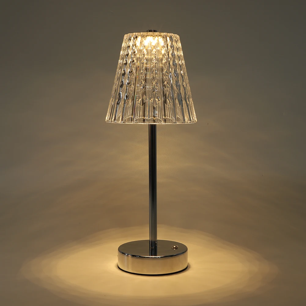 Klasyczna przenośna lampka nocna z możliwością przyciemniania bezprzewodowa lampa stołowa 3-kolorowa regulowana bateria do dekoracji salonu w sypialni