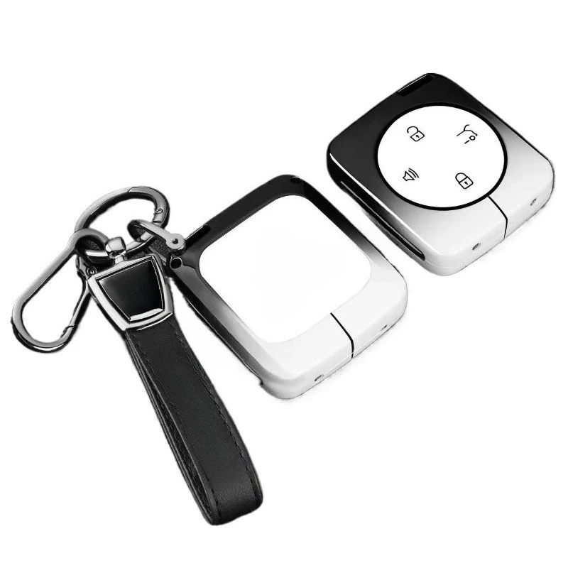 Premium Zinc Alloy Key Cover Case for Volvo XC70 (2026) - Protective Key Fob Shell Key Bag Chain
