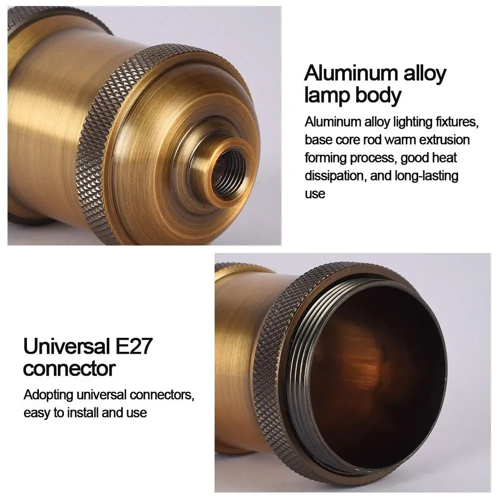New Antique E27 Vintage Lights Bulb Socket Vintage Durable Lamp Holder Industrial Lamp Accessories Home For decor
