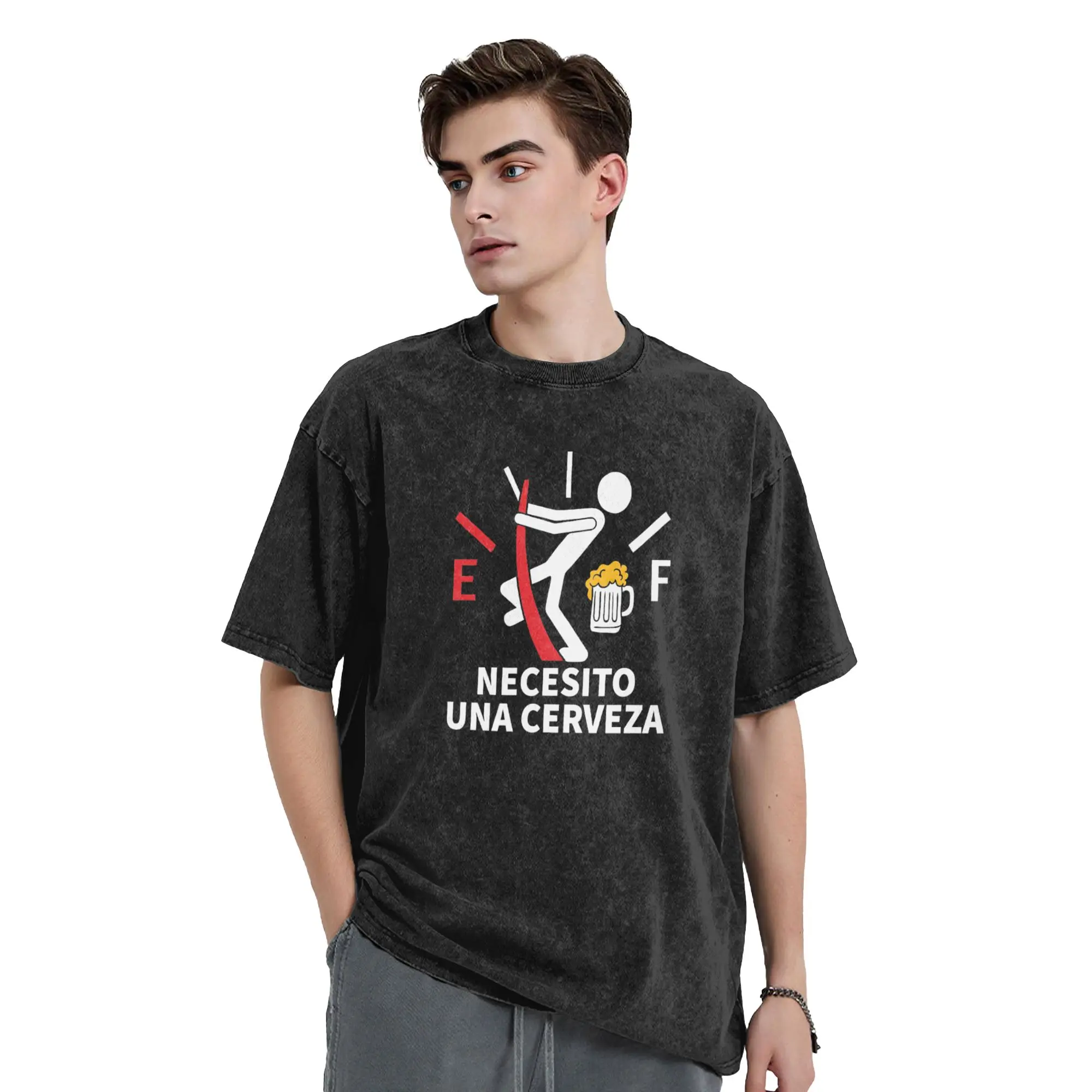 Men's Fuel Gauge I Need Beer T Shirts  Top Tees Beach Street Style Short-Sleeve T Shirt O Neck Trending Tee Shirt Dropshipping