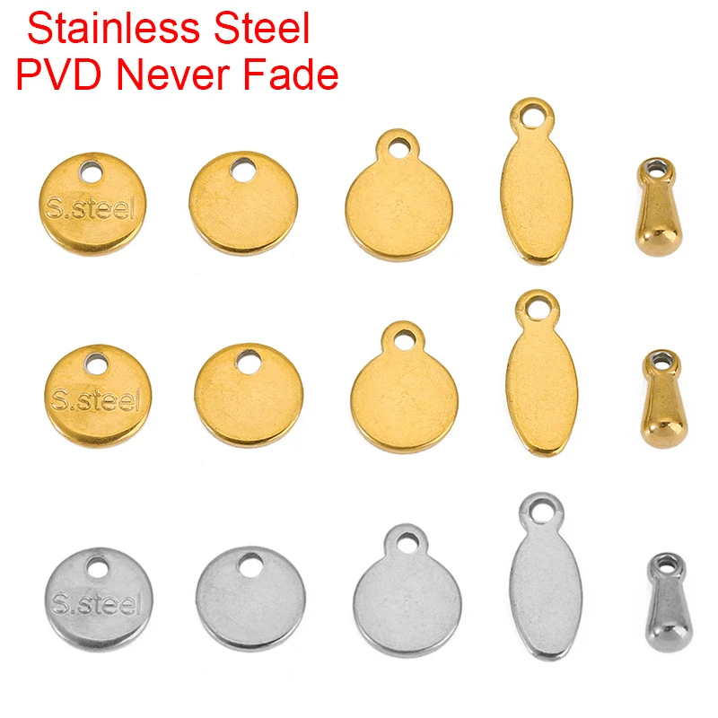 30pcs PVD Never Fade Stainless Steel Extension Chain Beads Bulk Necklace Bracelet End Beads Charms For DIY Jewelry Accessories