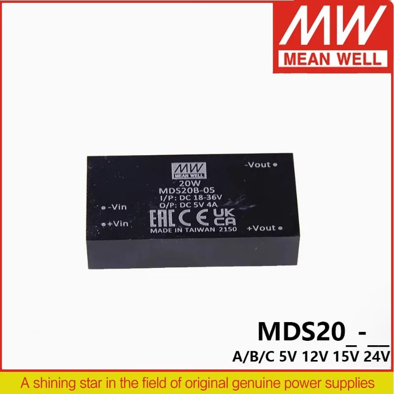 

MEAN WELL 20 Вт 2 "x 1" в упаковке преобразователь постоянного тока медицинского класса MDS20A-05 MDS20A-12 MDS20B-05 MDS20B-12