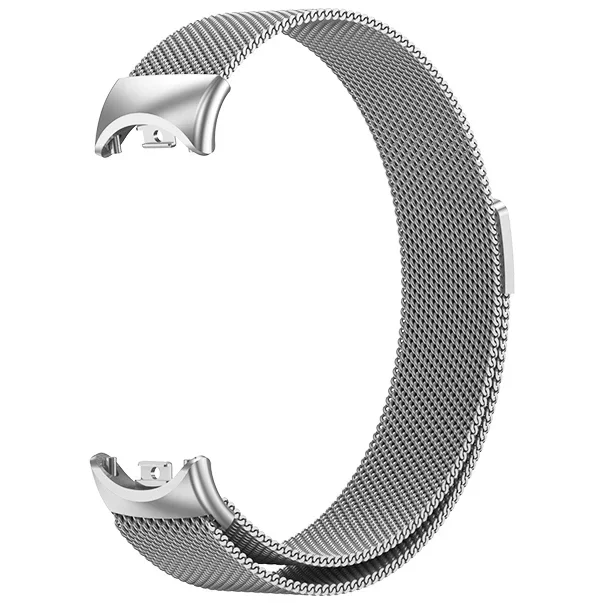 Xiaomi Mi Band 9/8 NFC対応 ミラネーゼループストラップ メタルマグネット式ブレスレット ベルト リストバンド アクセサリー