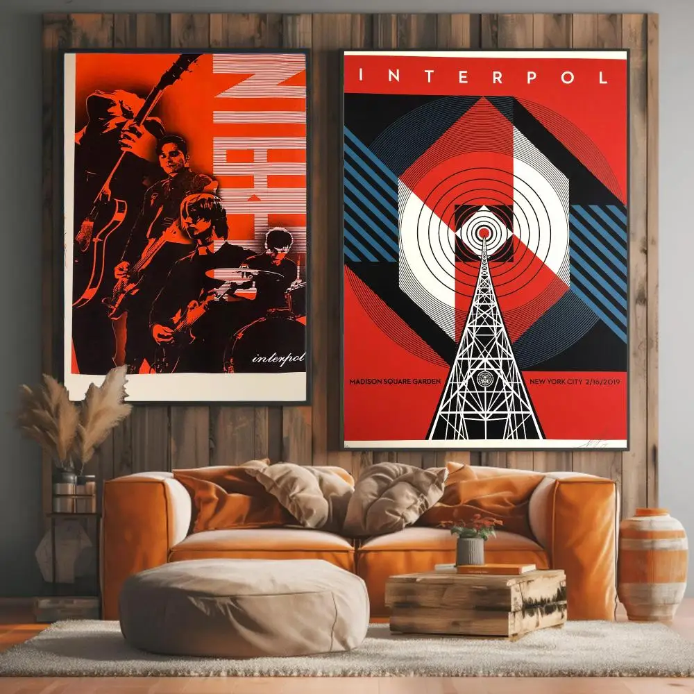 band I-Interpol-L Painting Calligraphy Elegant Botanical Decor for Living Room Modern Interior Design