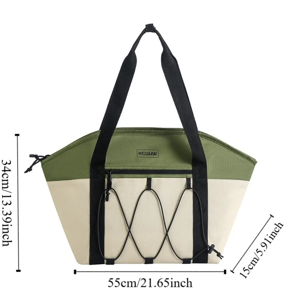 Convenient Insulated Lunch Bag Large Capacity Waterproof Thermal Lunch Box Commuting Storage Pouch Cooler Lunch Handbag Office