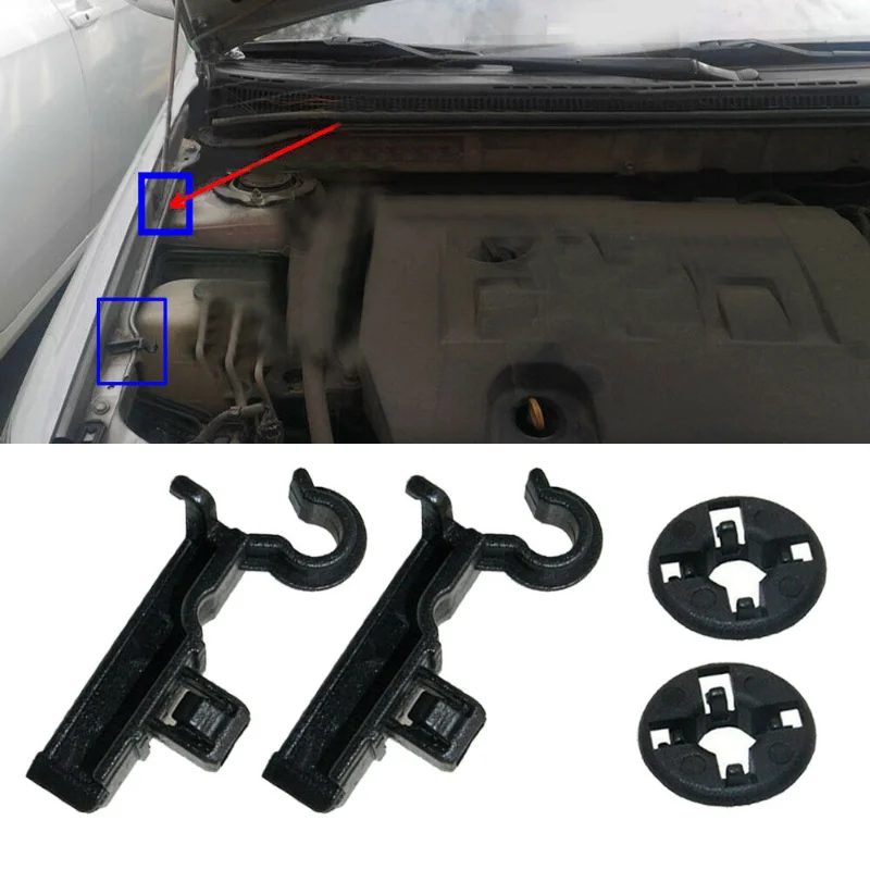 

For Toyota Car Hood Prop Rod Clips Grommets Auto Bonnet Stay Support Holder Plastic Fastener Clips Replacement Car Accessories