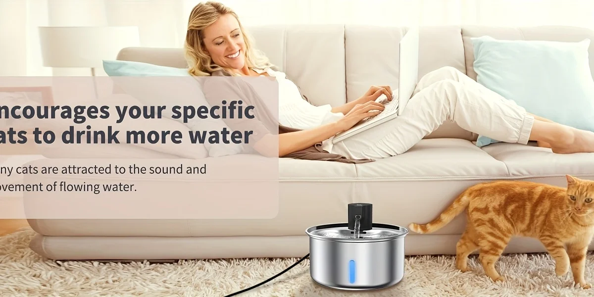 32L Pet Drinking Fountain – Stainless Steel Cat & Dog Water Dispenser with Ultra-Quiet Pump, USB-Powered, No Batteries Needed, A - view 6