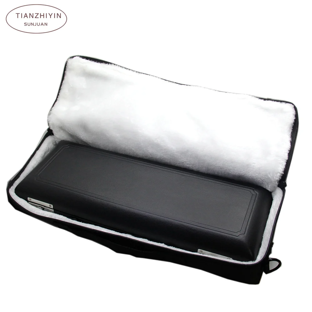 New 16 Holes Flute Musical Instrument Durable Storage Box Black Solid New Flute Flute Bag Leather Surface Strong