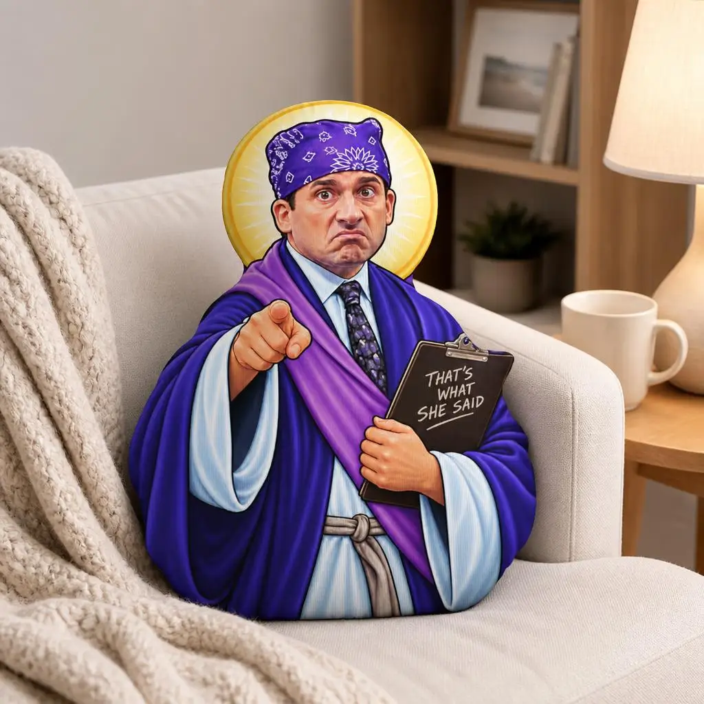 Saint Michael Scott Shaped Pillow Cushion Novelty Stuffed Pillows for Sofa Bed Home Decor Children's Room Gifts