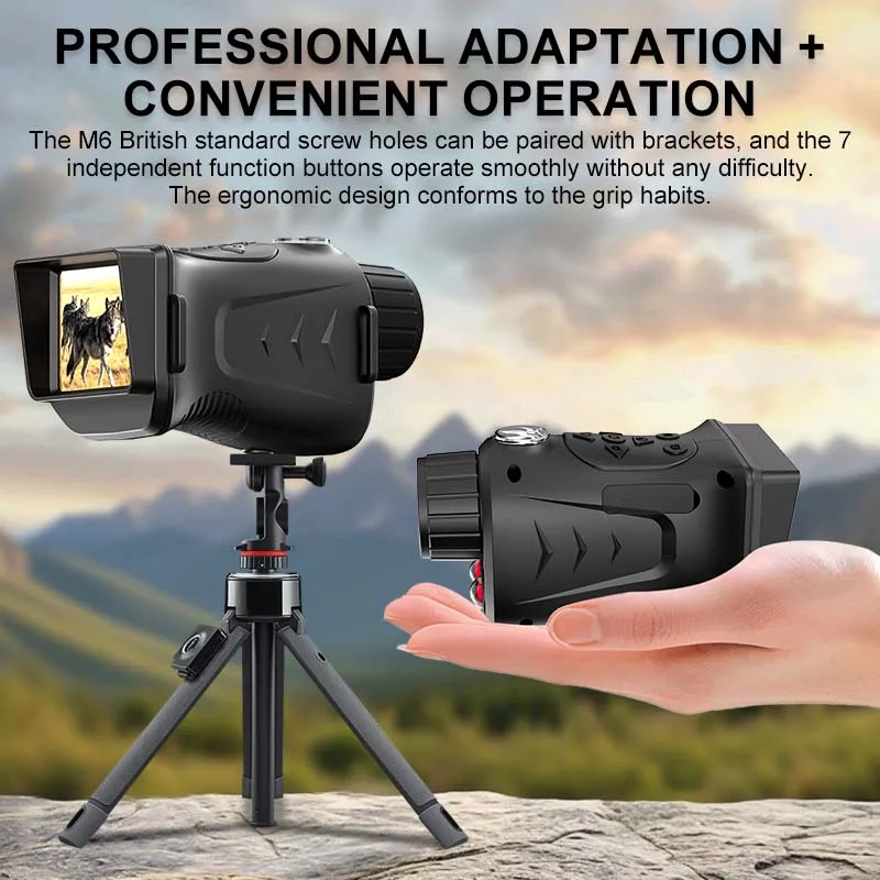ZIYOUHU NV380 HD Infrared Night Vision Monocular with Video Recording Long Range Outdoor Hunting Scope