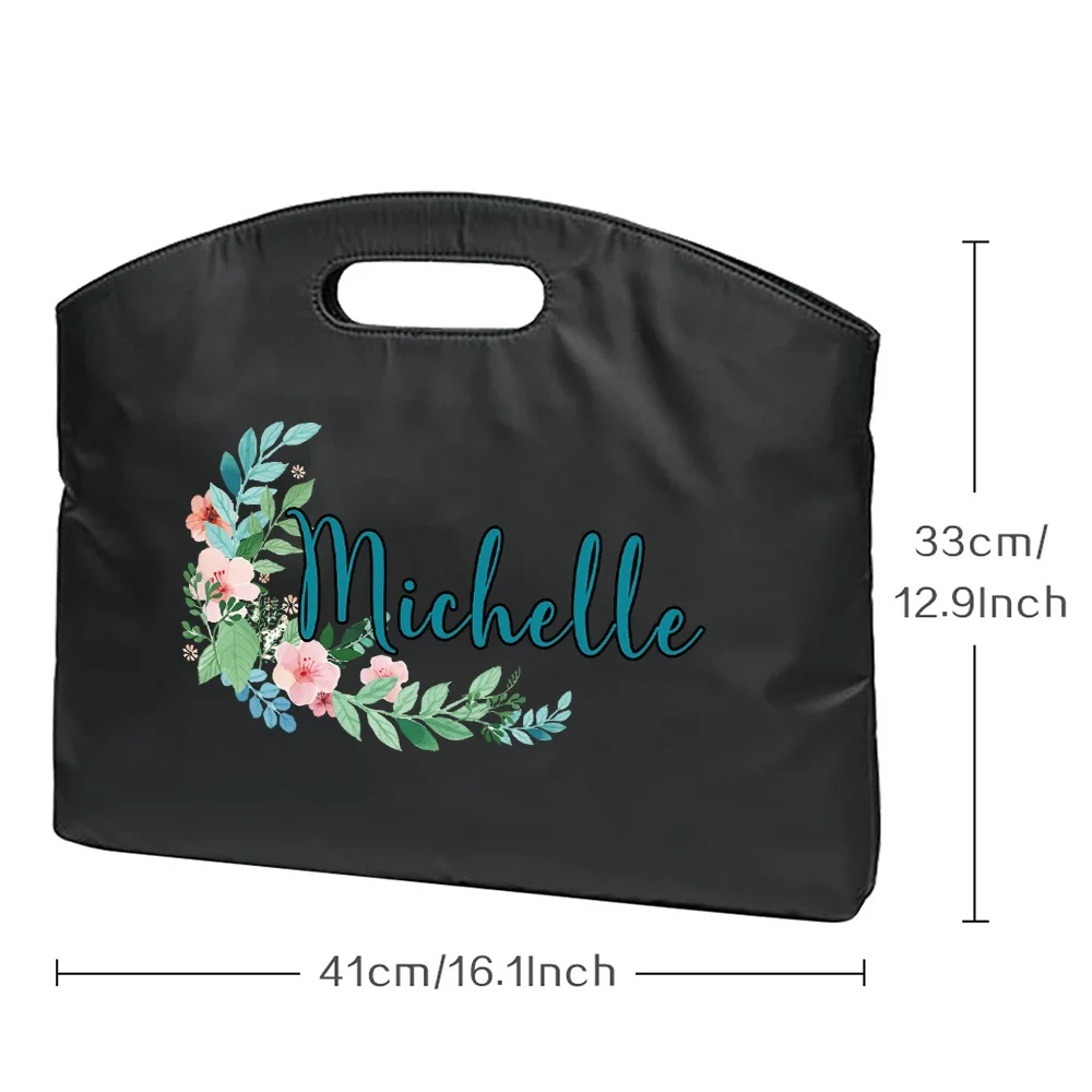 Personalized Customized Name Briefcase Office Conference Document Storage Pack Commuting Bag Work Unisex Business Handbag