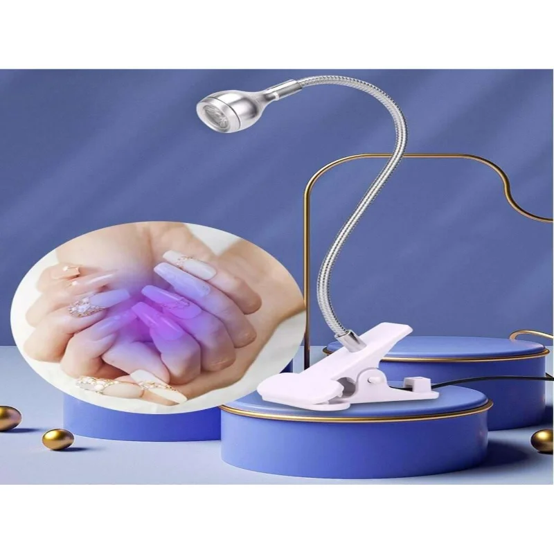 네일용 UV 램프, 미니 LED 젤 네일 폴리쉬 라이트, 3W 젤 네일 드라이어, 유연한 구즈넥 포함, 젤 네일 폴리쉬 경화용