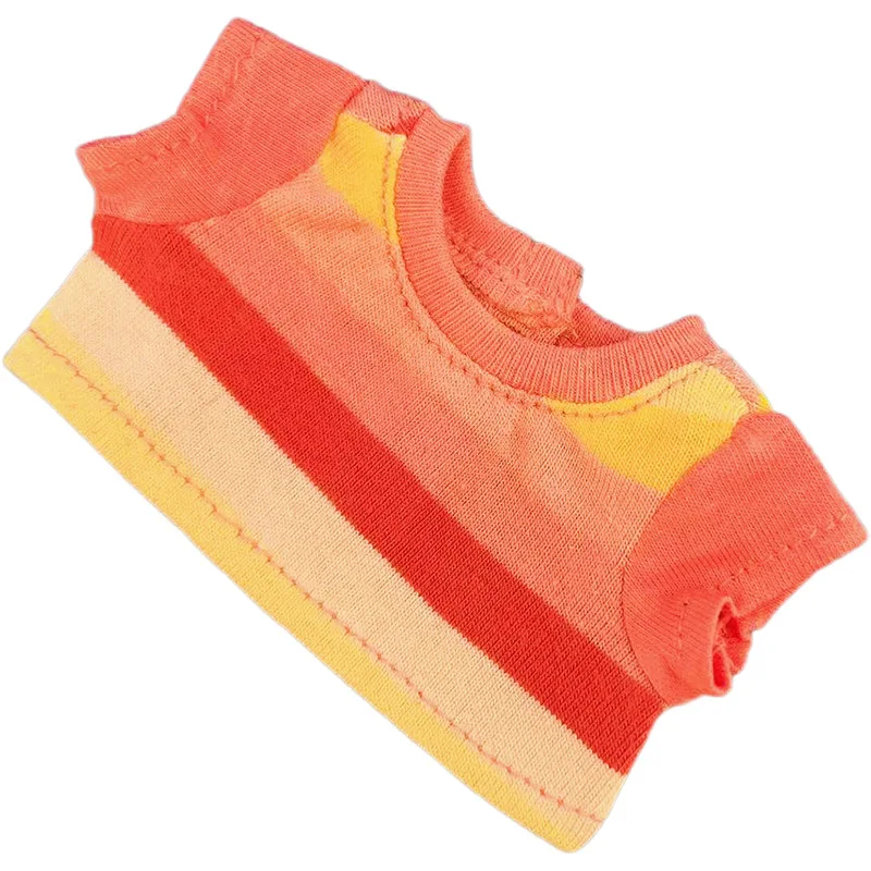 เสื้อผ้าตุ๊กตากล่องตาบอดไวนิล เสื้อยืดฤดูร้อน 17 ซม. เสื้อผ้าตุ๊กตาผ้าฝ้าย เปลี่ยนกางเกงทํางานลําลอง