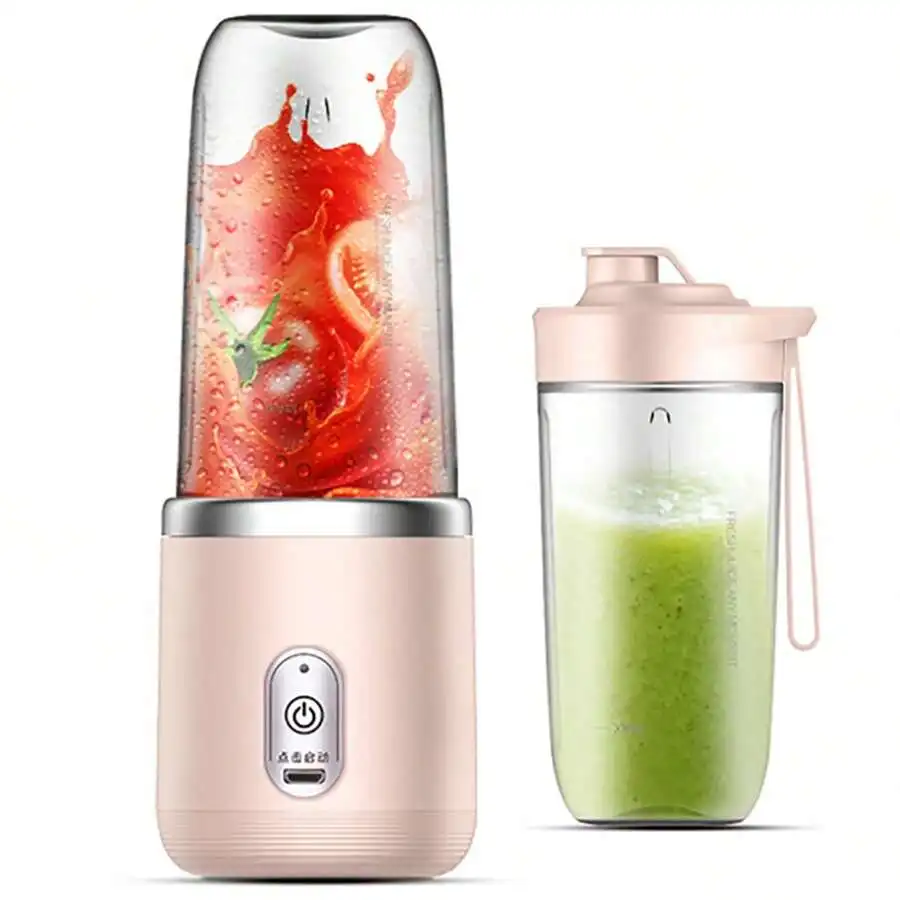 ASLING Compact Mini Portable Juicer Cup - Citrus Juicers With Fruit Squeezer, Food Mixer, Ice Crusher, And Charging Function - M