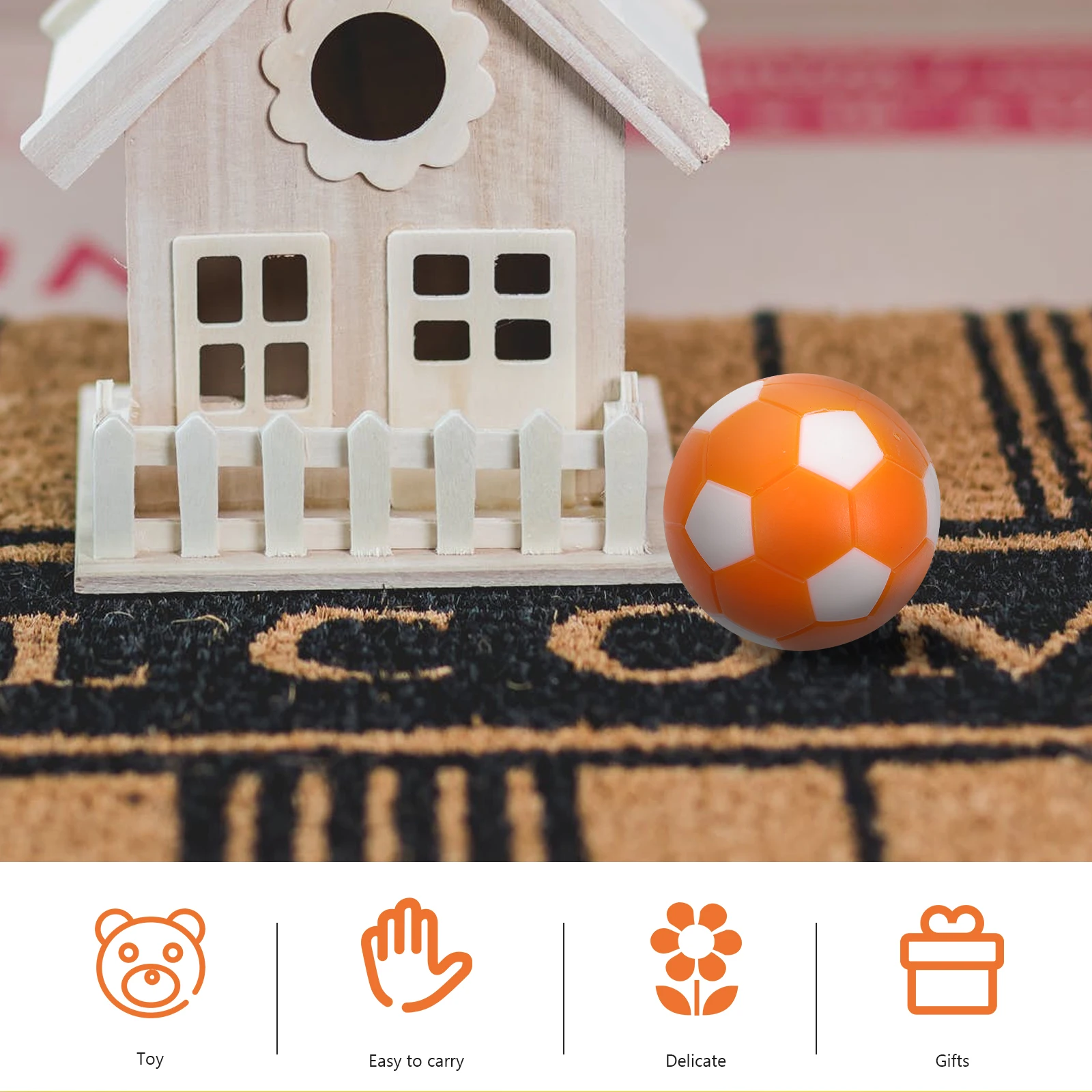 

15pcs Plastic Table Soccer Balls Mini Desktop Football Machine Soccer Lightweight Compact Accessories Foosball Replacement Balls