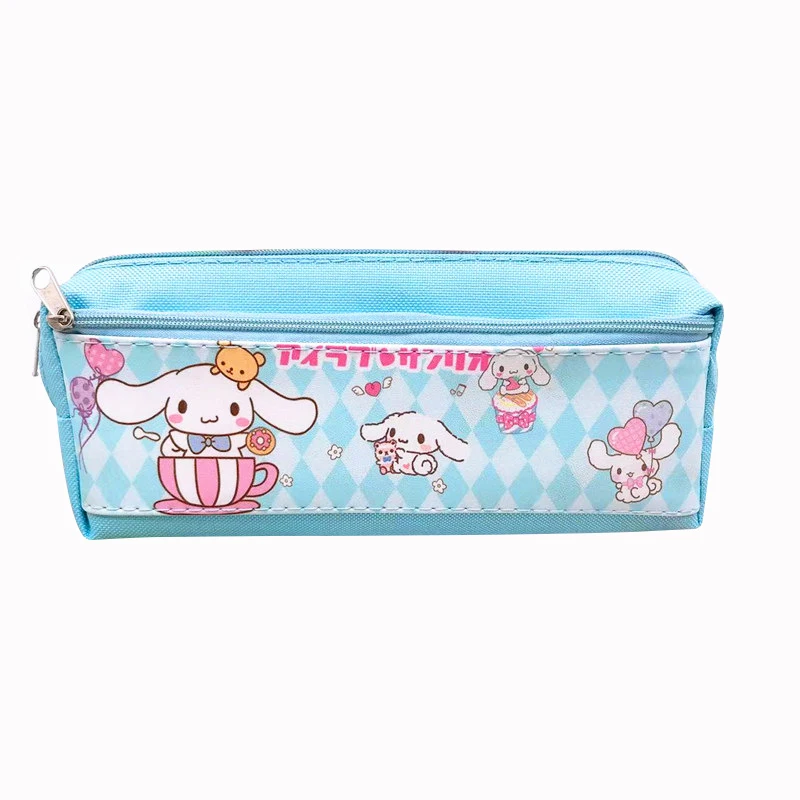 Piórnik Sanrio Kuromi Cinnamoroll melodia Pu Kawaii torba na długopis do kartonu szkolne materiały papiernicze pudełko przybory szkolne zabawki dla