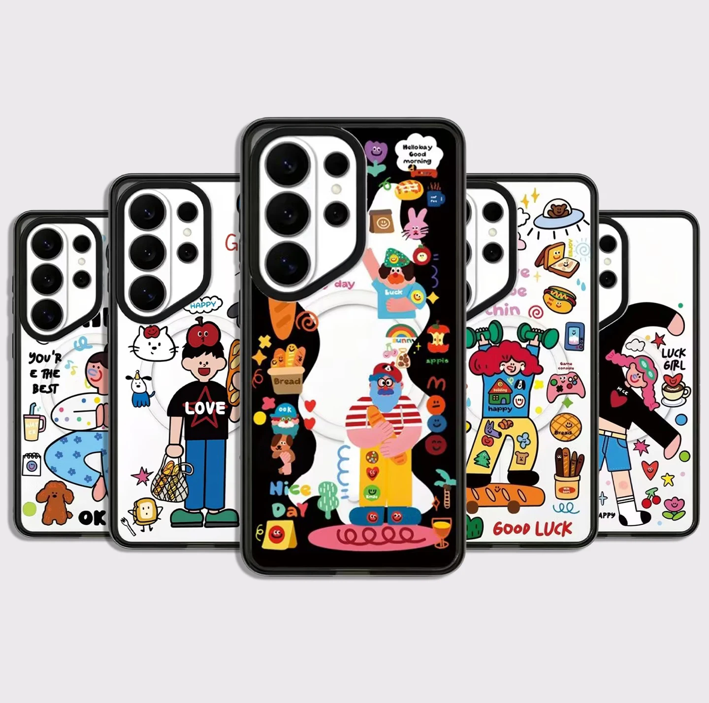 Good Luck Girl Cartoon Acrylic Case for Samsung Galaxy S26 S25 S24 S23 Ultra S26U S24+ S25+ S26 Plus Protective Case