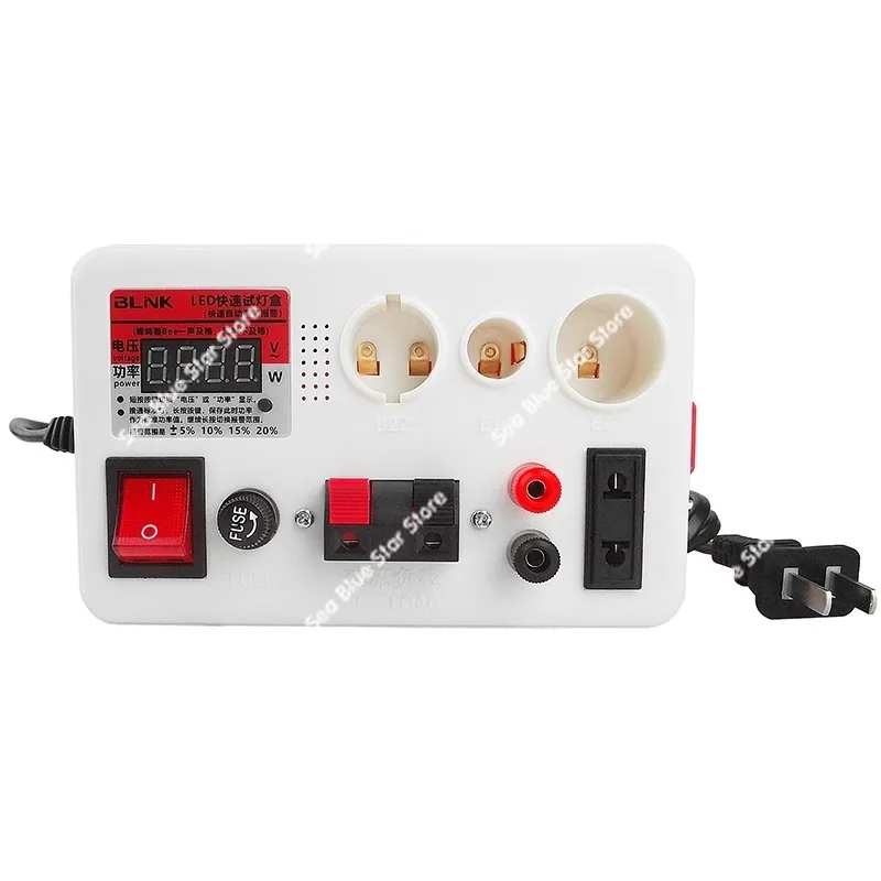 LED quick test light box B22E27E14 test light tool quick detection, multi-function led test light tester