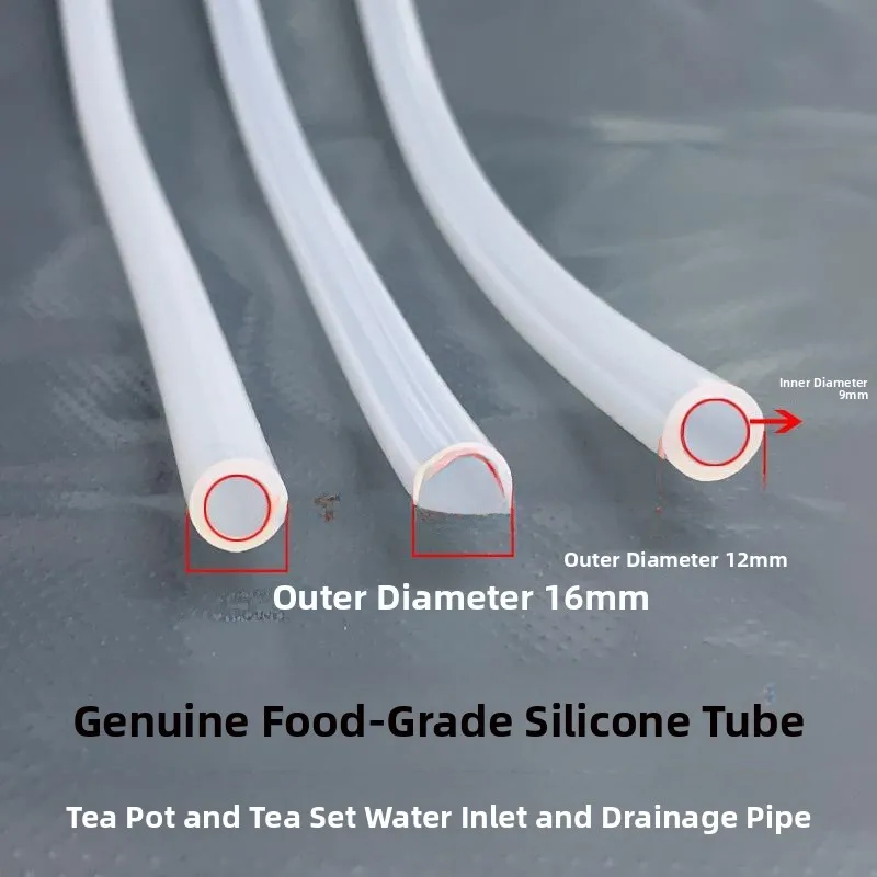 

Food ade Silicone Tube Water Pipe Tea Set Accories Tea Tray Drain Pipe Water Absorption Tube Drinking hine Silicone