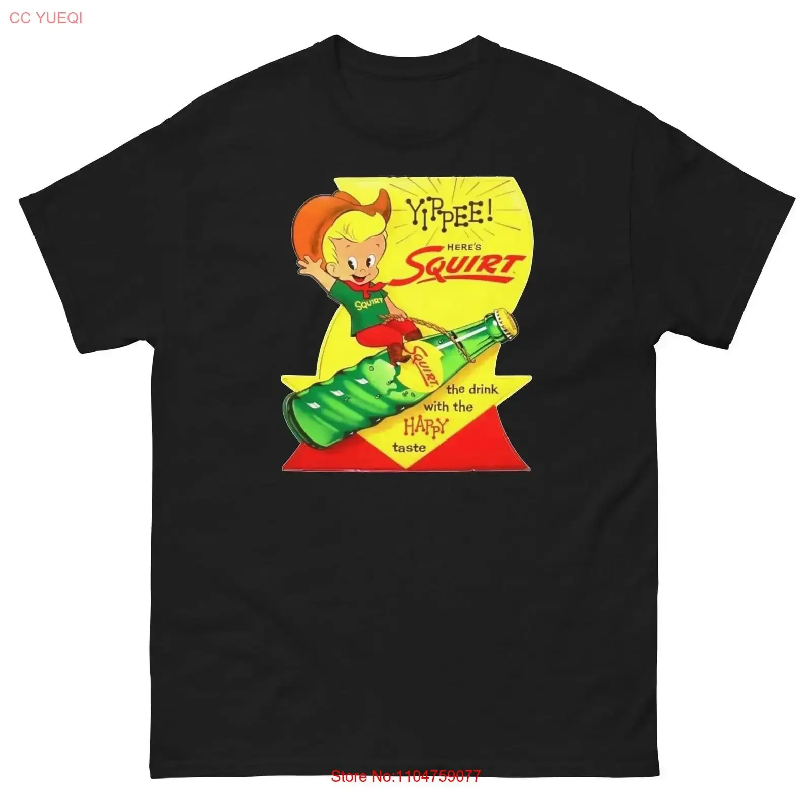 Camiseta con publicidad vintage de Squirt Soda Pop Soft Drink, tallas S 5XL, vintage, lavada, cómoda, informal, transpirable, versátil