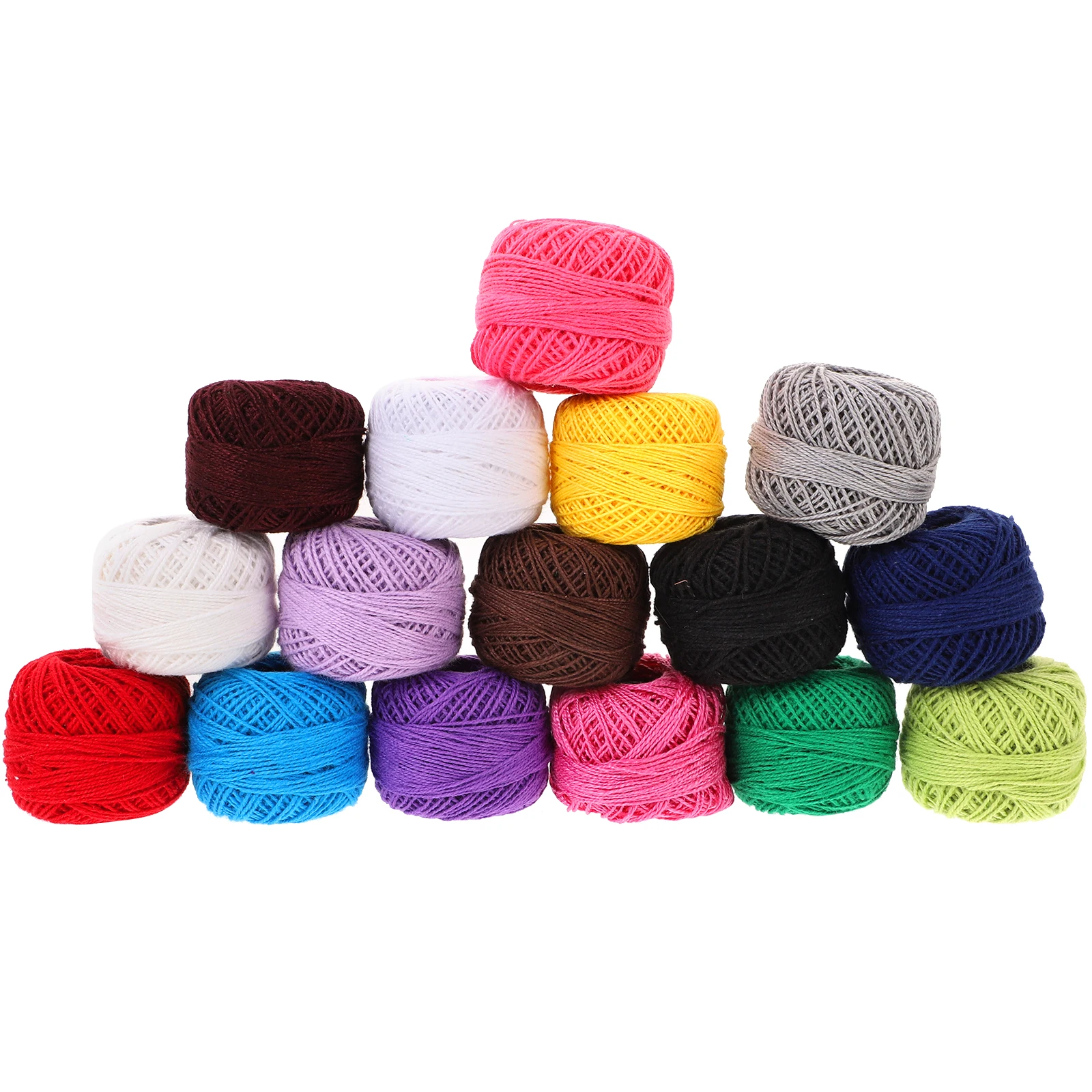 

16pcs 16 Roll Thread Hand Craft Tool Kit Multi Color Cross Stitch Cotton Line Craft Supplies 8M Each Soft Bright DIY