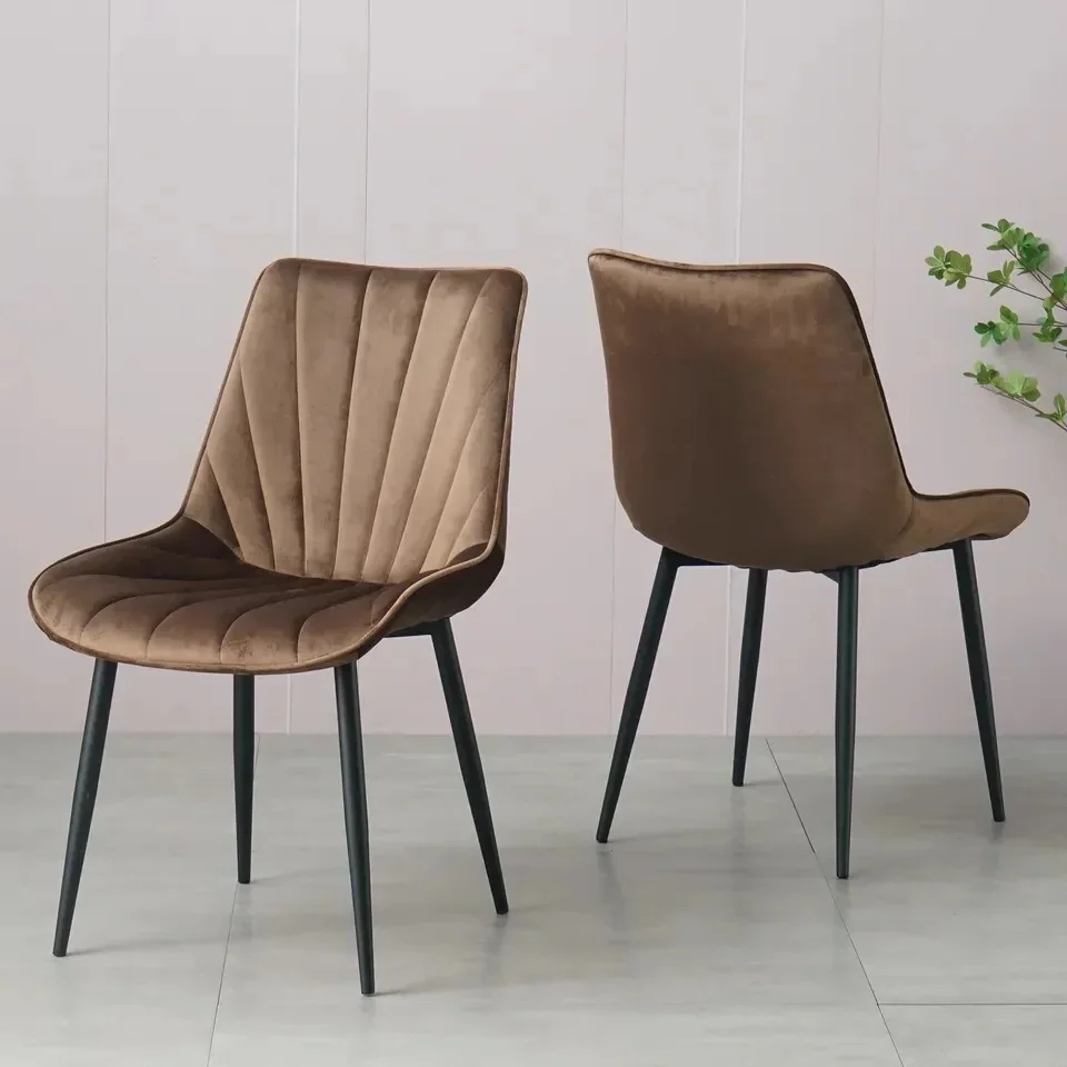 

Home Furniture Nordic Luxury Modern Design Upholstered Soft Fabric Velvet Restaurant Dining Room Chairs For Restaurant