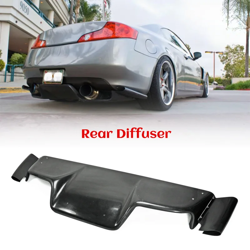 (USA Warehouse) for Nissan 03-08 Z33 350z Infiniti G35 Coupe 2D JDM TS Style Rear Diffuser  Fiber Glass