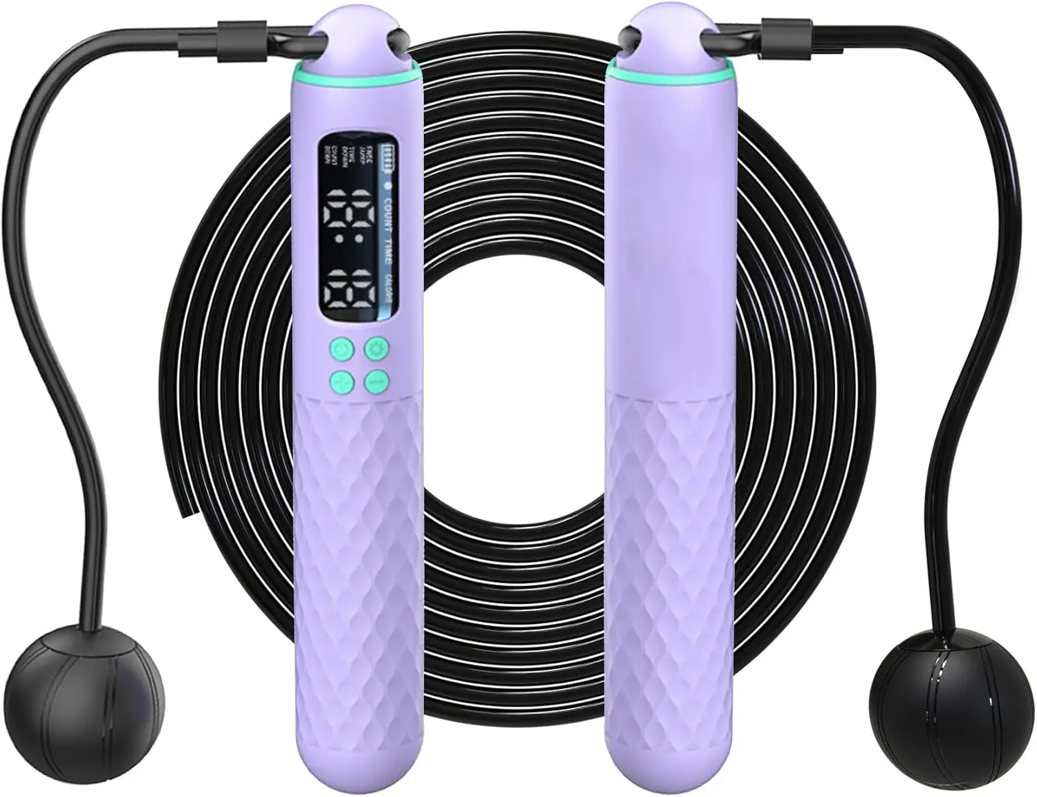 Smart Jump Rope with Counter – 2 in 1 Corded & Cordless Skipping Rope with HD Display, Type-C Rechargeable, Adjustable Length, W