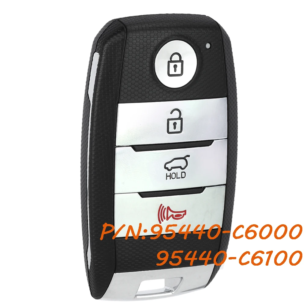 Keyecu 95440-c6000 95440-c6100 para kia sorento 2015 2016 2017 2018 2019 2020 chave de controle remoto inteligente fob 433mhz TQ8-FOB-4F06
