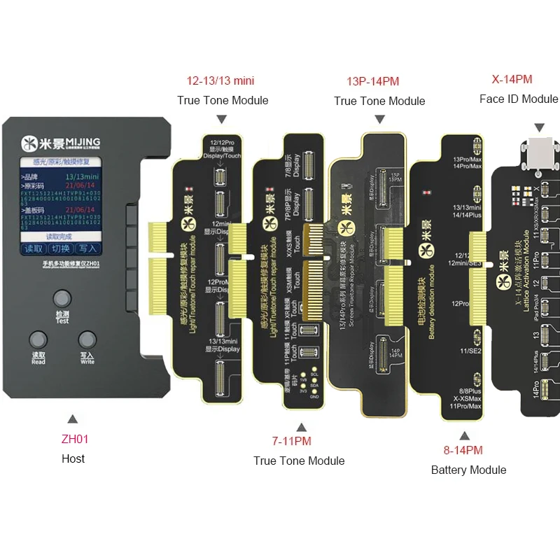 Mijing ZH01 True Tone Face ID Battery Repair Programmer For iPhone 8 - 14 Pro Max Dot Matrix Battery FPC Flex Cable Data Modify