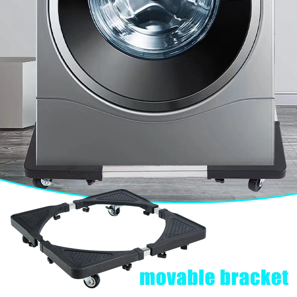 Movable Washing Machine Base Stand Universal Adjustable Pedestal Support Foot Pad Storage Rack for Front Load Washer