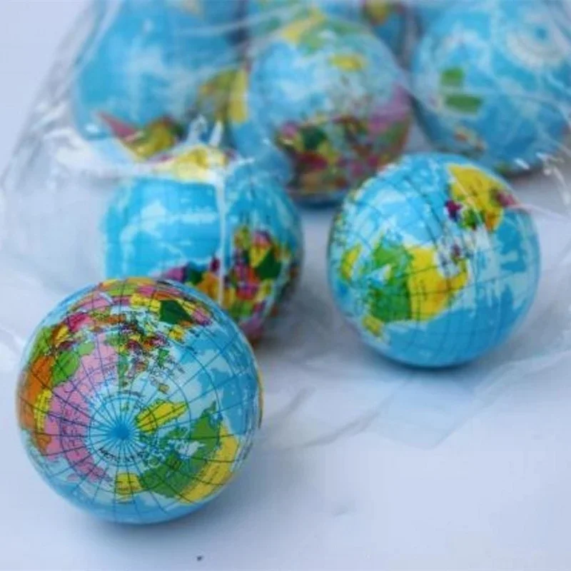 12Pcs/Set Wholesale Soft Foam Globe Squeeze Toy Earth World Map Toys for Children Adult Slow Rising Stress Relief Novelty Toys