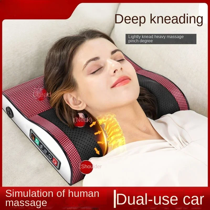 Waist Back Massager Deep Kneading Red Light Warm Assisted Multifunctional Rechargeable Cervical Massager