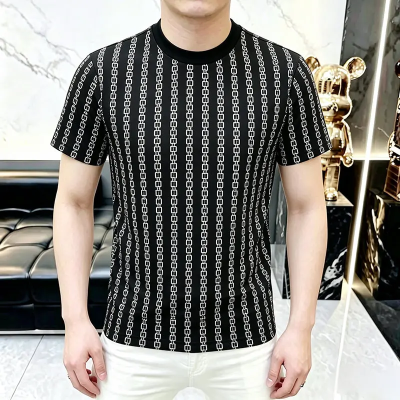 Digital Print Breathable T Shirt For Men Short Sleeve Streetwear Summer Quality Cool Feeling Thin Casual Tee Camisetas De Hombre