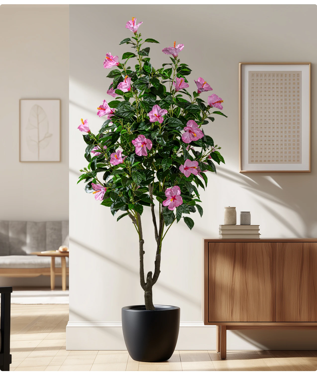 

Simulated green plant periwinkle fake tree high-end large floor-to-ceiling indoor potted plant ornament