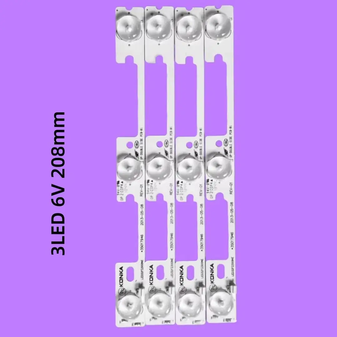 4pcs/lot 3LED 6V 208mm LED backlight strip bar for TV LED32F2300NE LED32F2300FX 35017946 35017947 35017948