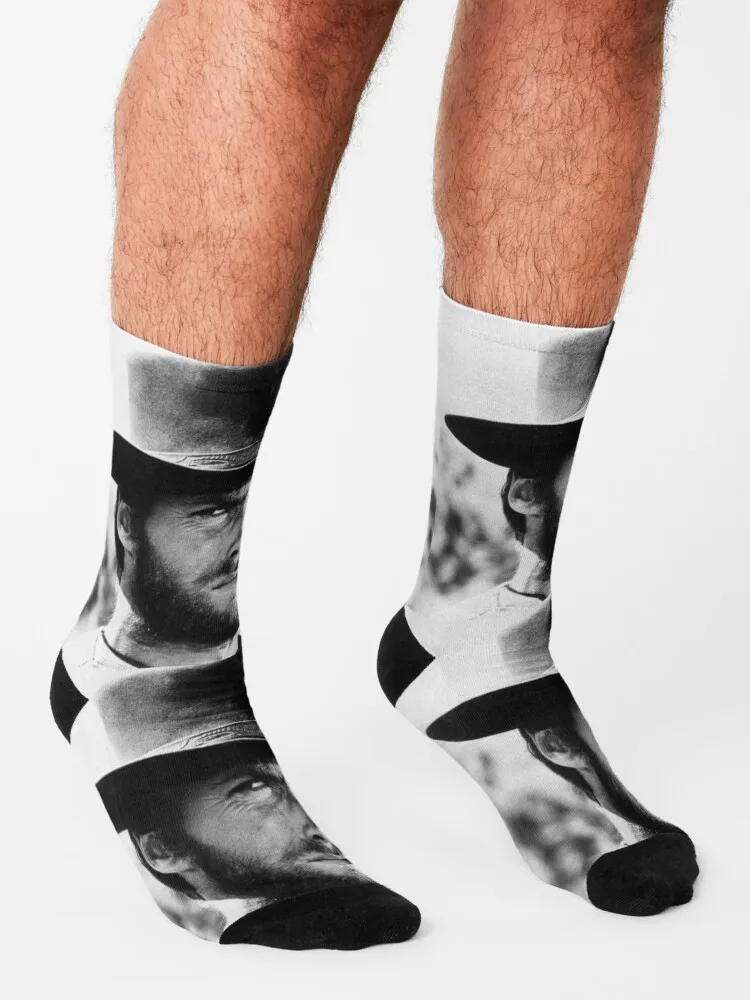 Clint Eastwood Eyes Chaussettes de Noël pour hommes et femmes, Chaussettes de neige mignonnes