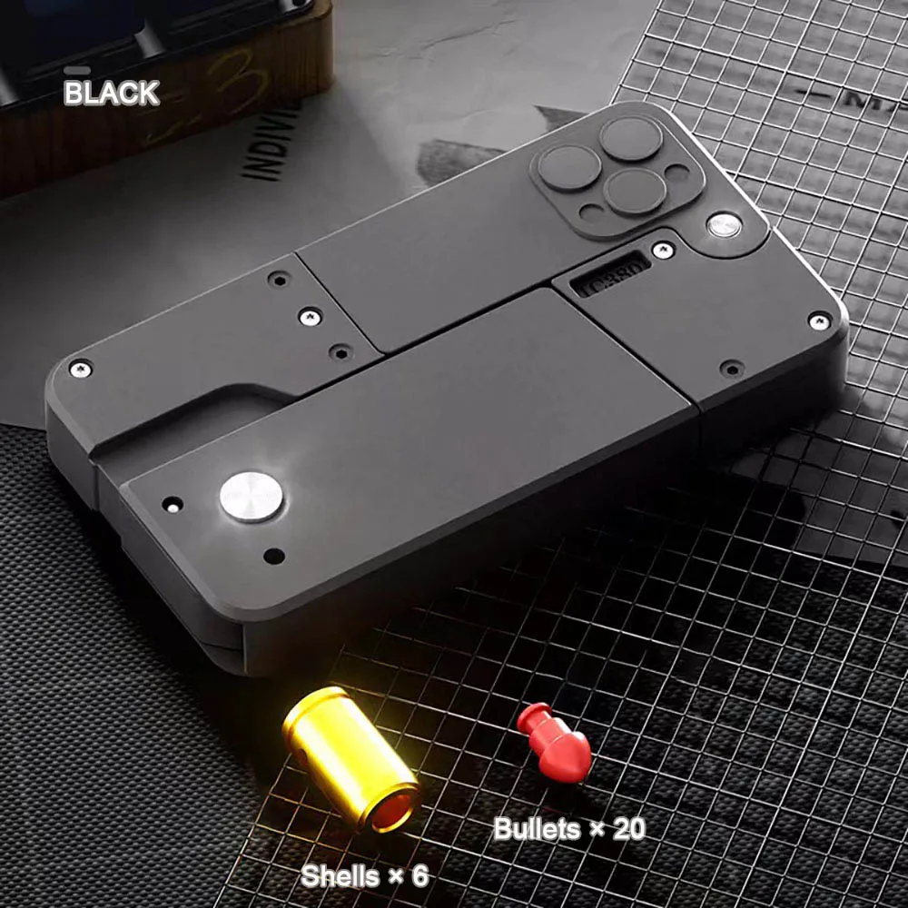 Spoof Toys Folding iphone Toy Gun For Adult Cool Birthday Gift Shell Ejecting Gun Look Real Phone Dropship Tiktok
