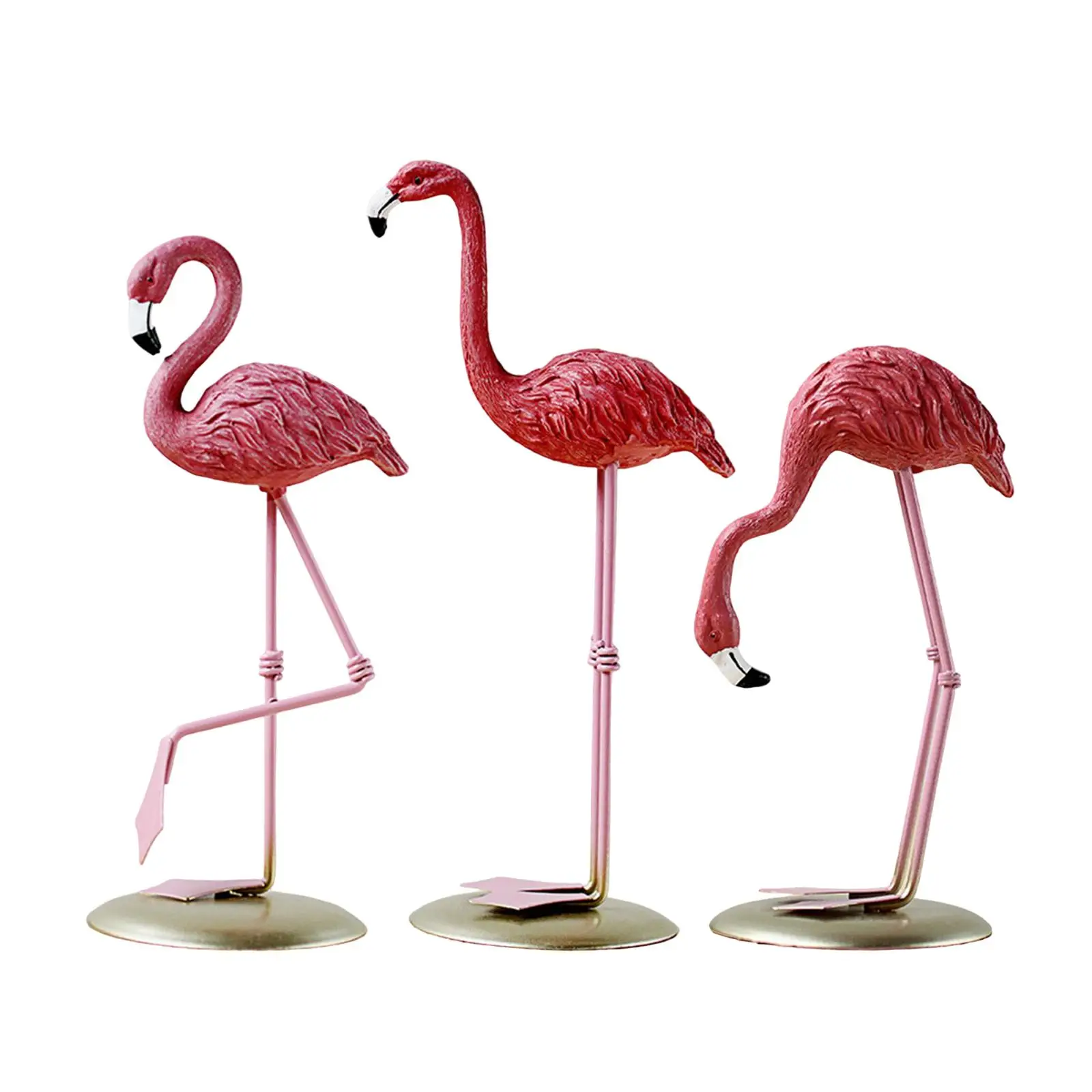 Flamingo Statue Figure Ornament Resin Figurines for Living Room Cafe Wedding