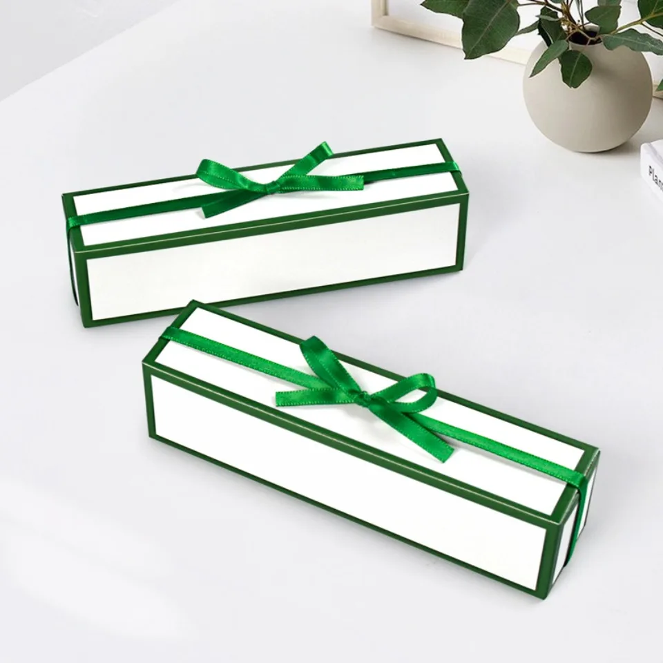 10/30/50 Stück Schokoladenbox mit langem Röhrchen, schlichte Papierbox mit Schleife zum Valentinstag, faltbare Geschenkboxen, Geschenktüten, Verpackungsbox – Detail 4