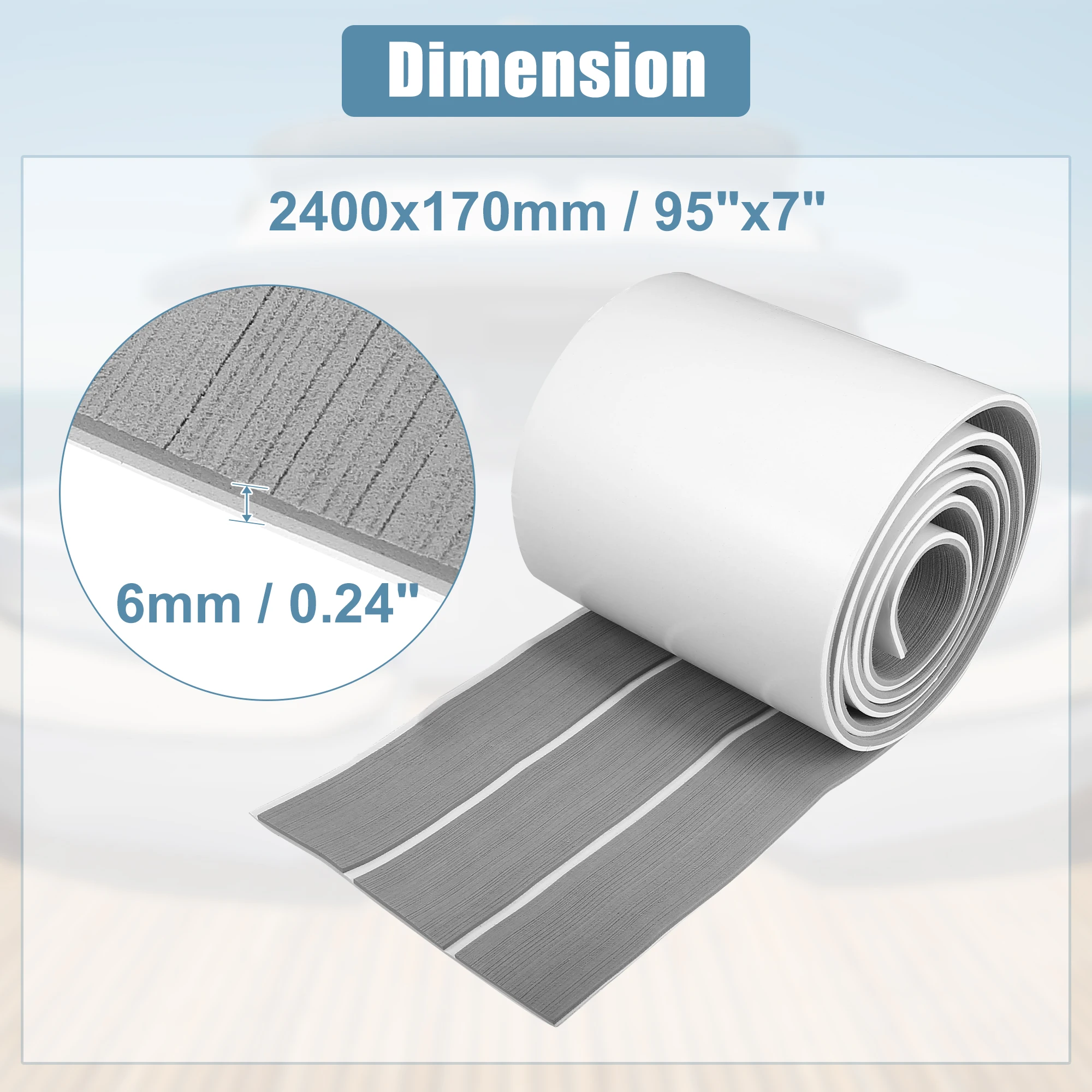 NONE X autohaux eva faux teak decking blatt matte rutsch fest selbst klebend für boot yacht marine rv boden teppich 2400x57mm x mm 9