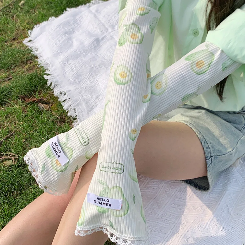 

Orange Fruits Cooling Arm Sleeves Butterfly Peach Strawberry Sun Protective Sleeves Flower Lace Watermelon Arm Covers Girl