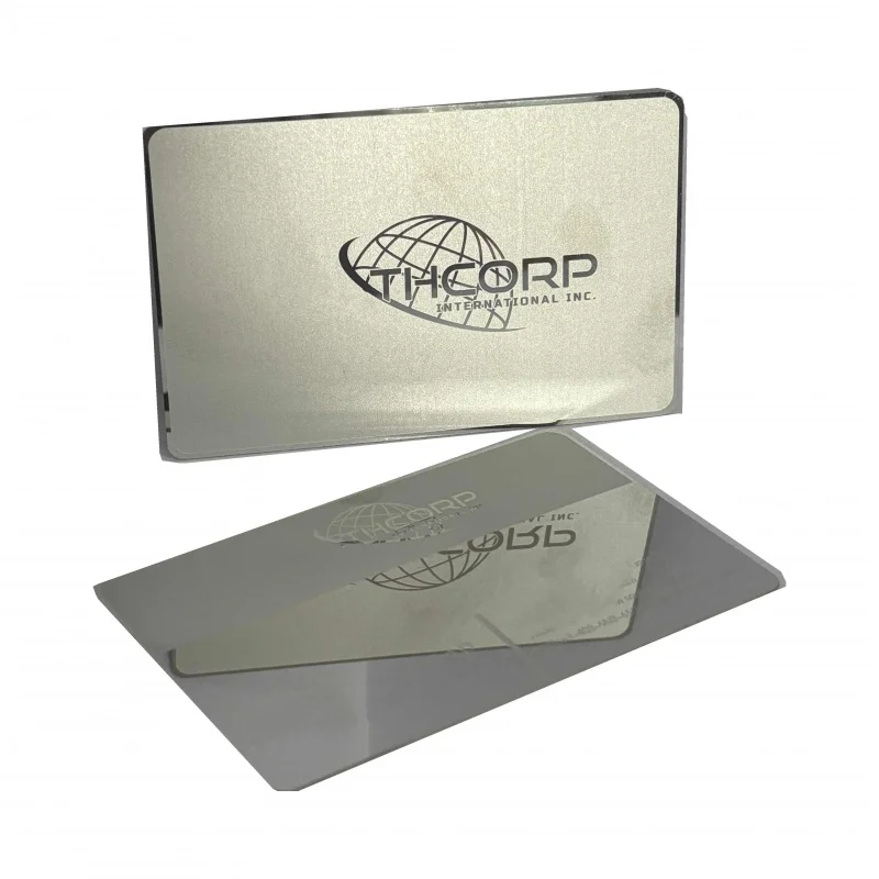 

High Quality Customized Mirror Finish Stainless Steel Name Plate NFC Mini Tag Business Cards Laser Engraving