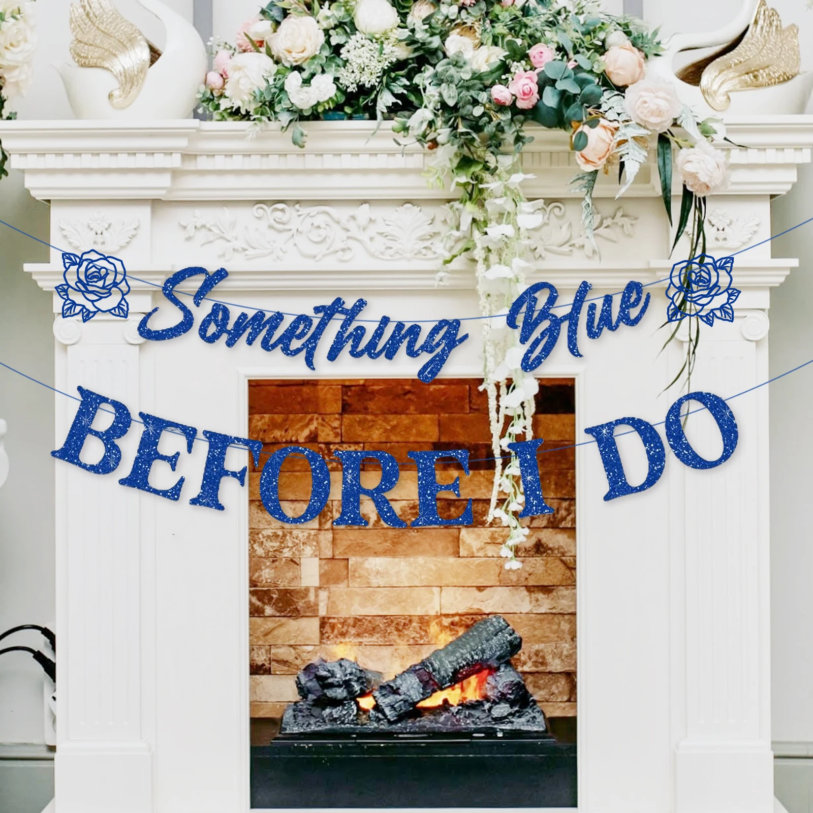 Quelque chose bleue avant j'ai faire décorations de douche nuptiale, bannière de décorations de fête