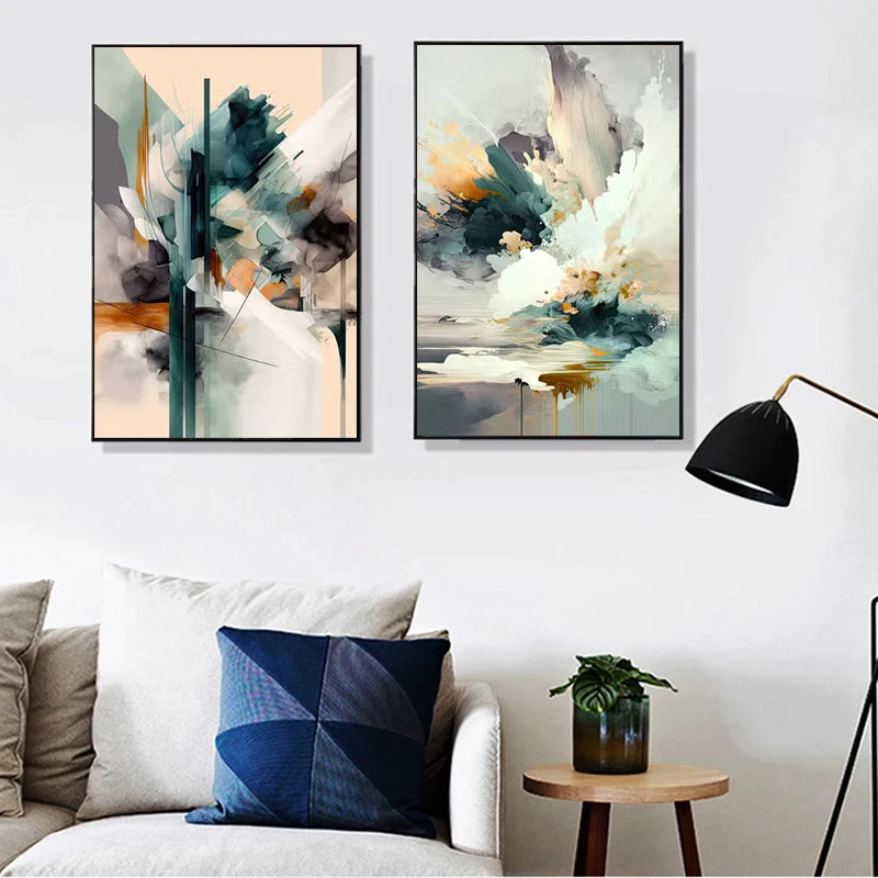 

Abstract Nordic Popular Art Poster Canvas Painting Print Wall Art Pictures for Luxury Living Room Home Decor Aesthetic Cuadros