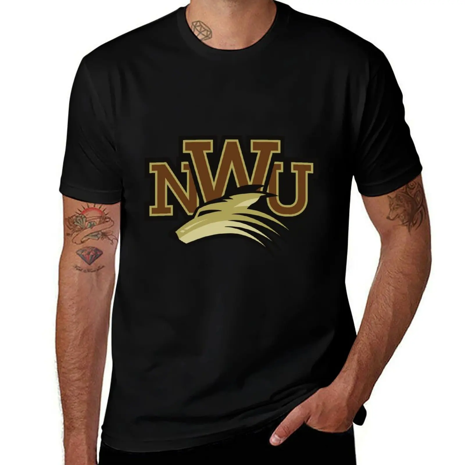 Nebraska Wesleyan wolves T-Shirt Plus Size Loose Short Sleeve Top T-Shirt
