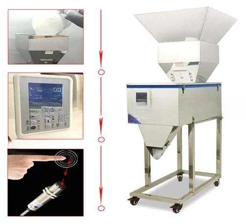 

High Quality 100-3000g Weighing Machine Semi Automatic Spice Powder Weighing Filling Machine Vibration Weigher with Big Hopper